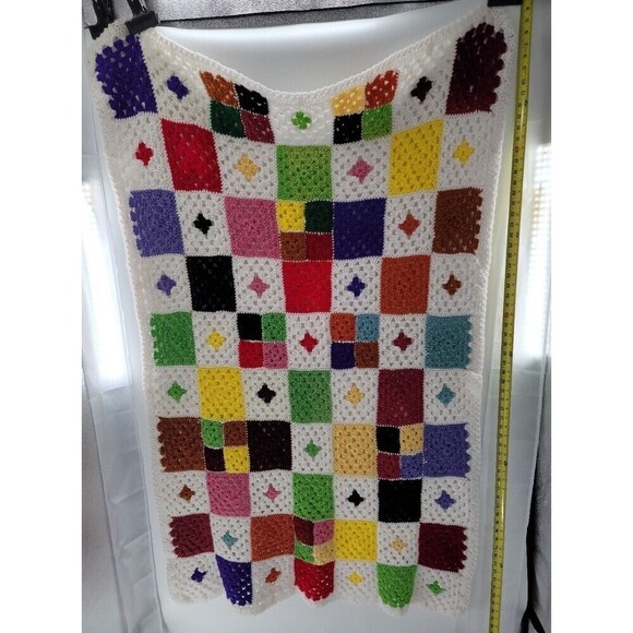 Handmade Crochet Granny Square Quilt - Picture 2 of 3